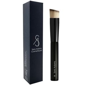 Sara Adams Cosmetiques Pro Round Angled Foundation Brush #08
